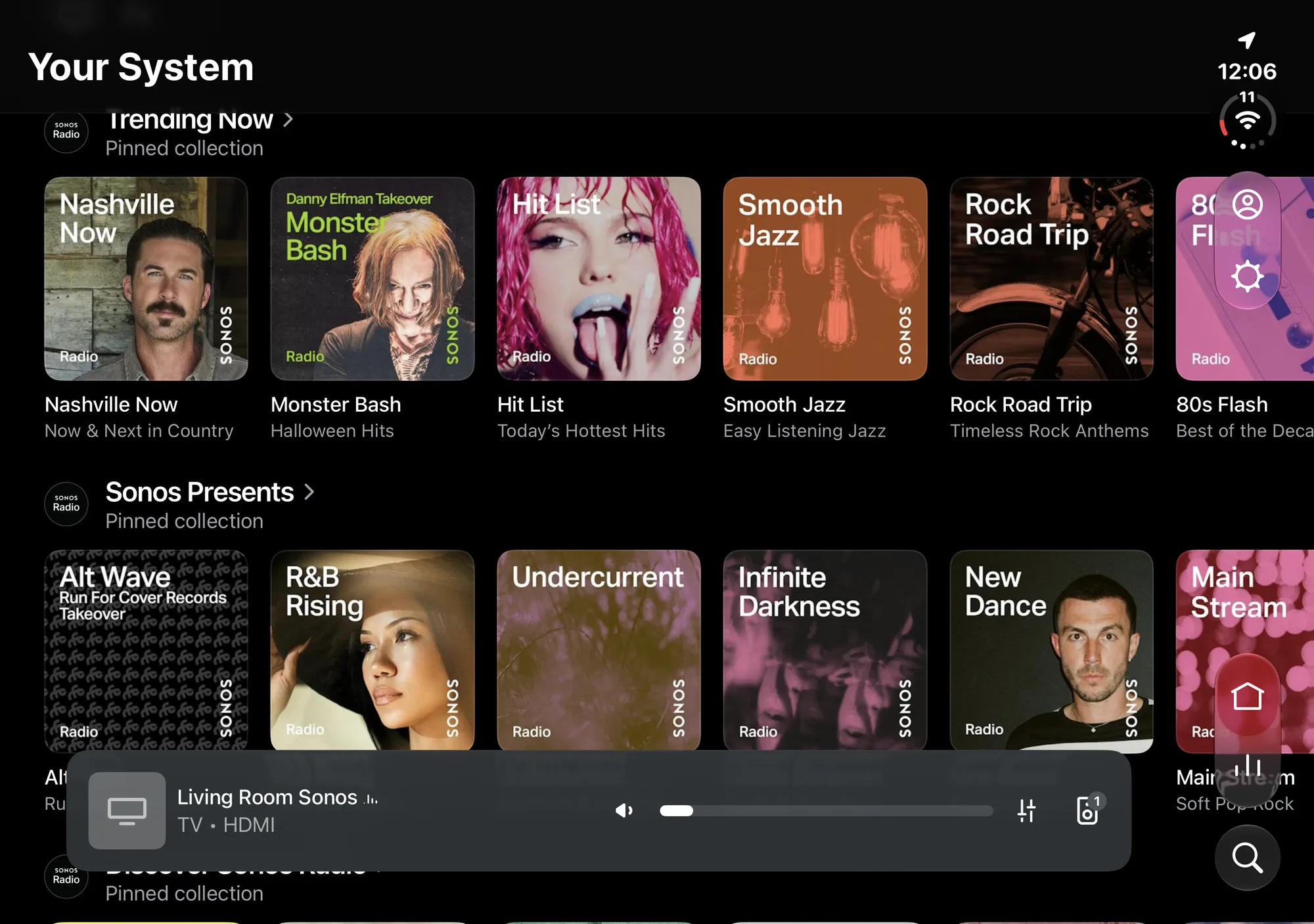 Sonos on iPhone Duo, unfolded, landscape