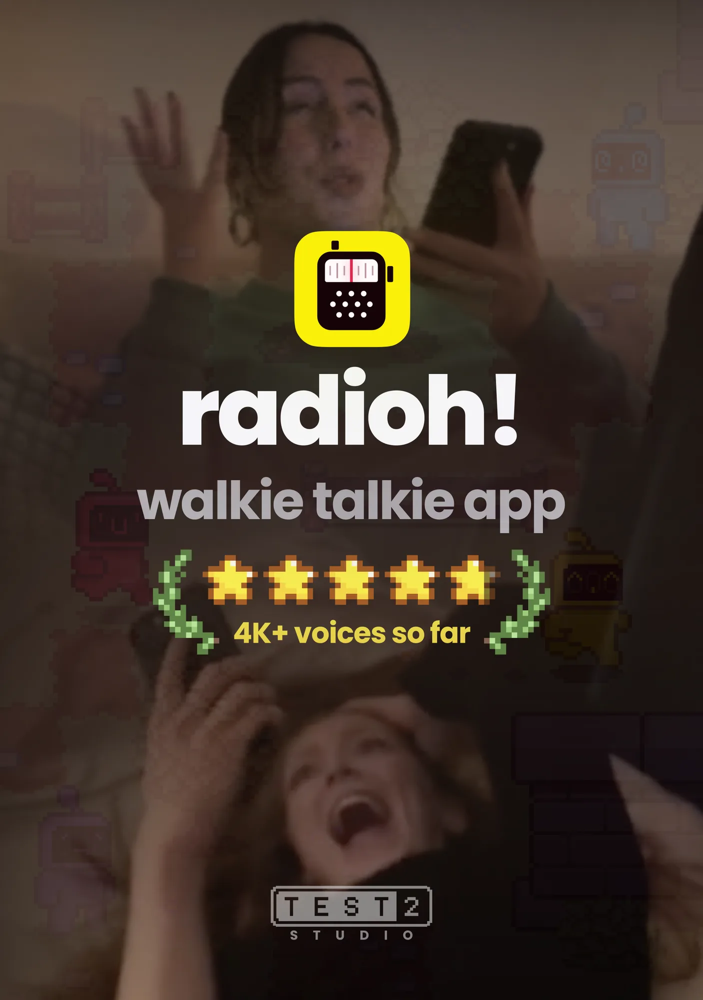 Walkie Talkie PTT: Radioh! on iPhone Duo, unfolded, portrait