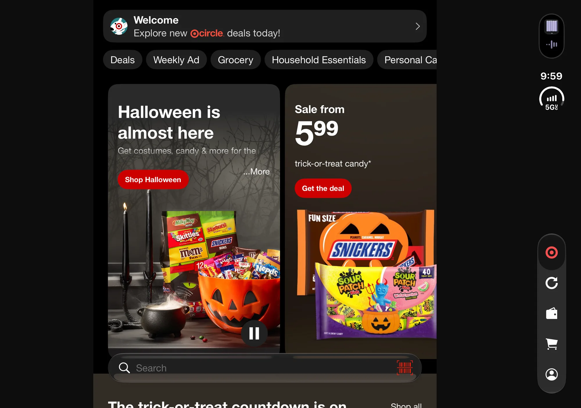 Target: Shop. Style. Save. on iPhone Duo, unfolded, landscape