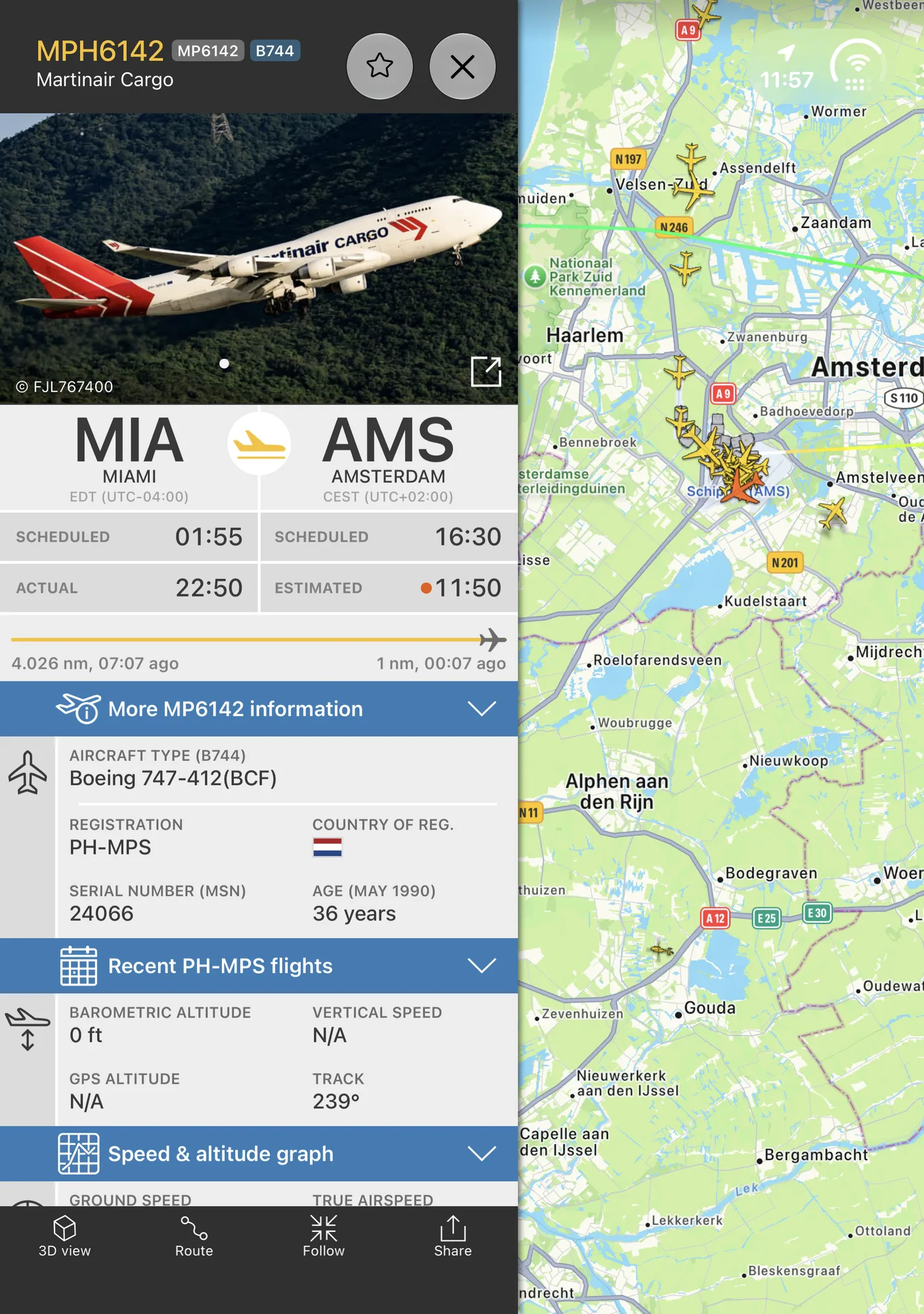 Flightradar24 | Flight Tracker on iPhone Duo, unfolded, portrait