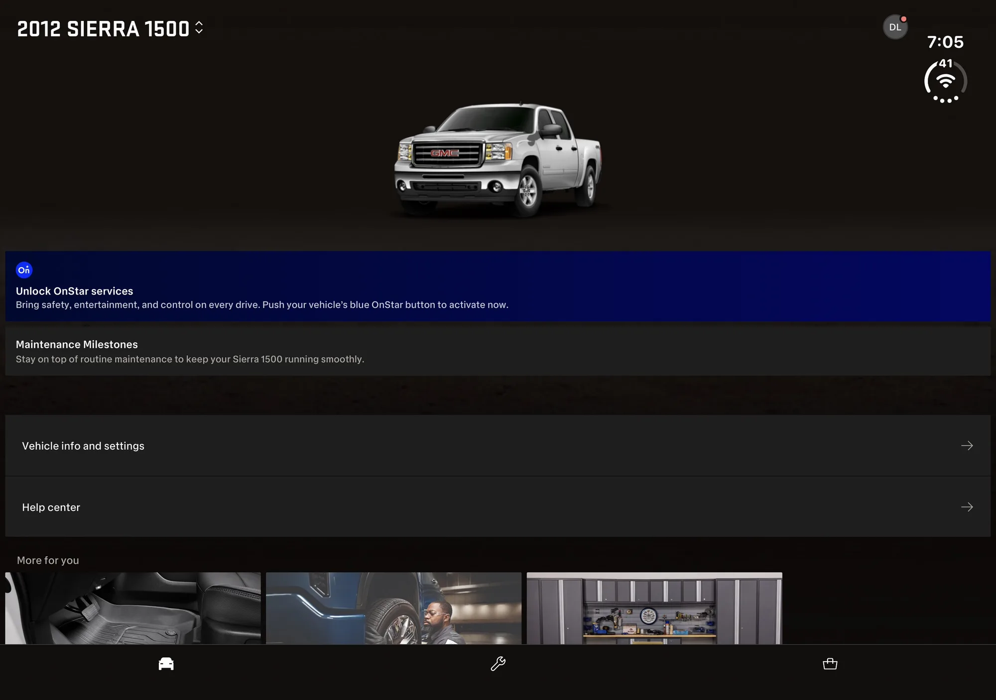 myGMC on iPhone Duo, unfolded, landscape