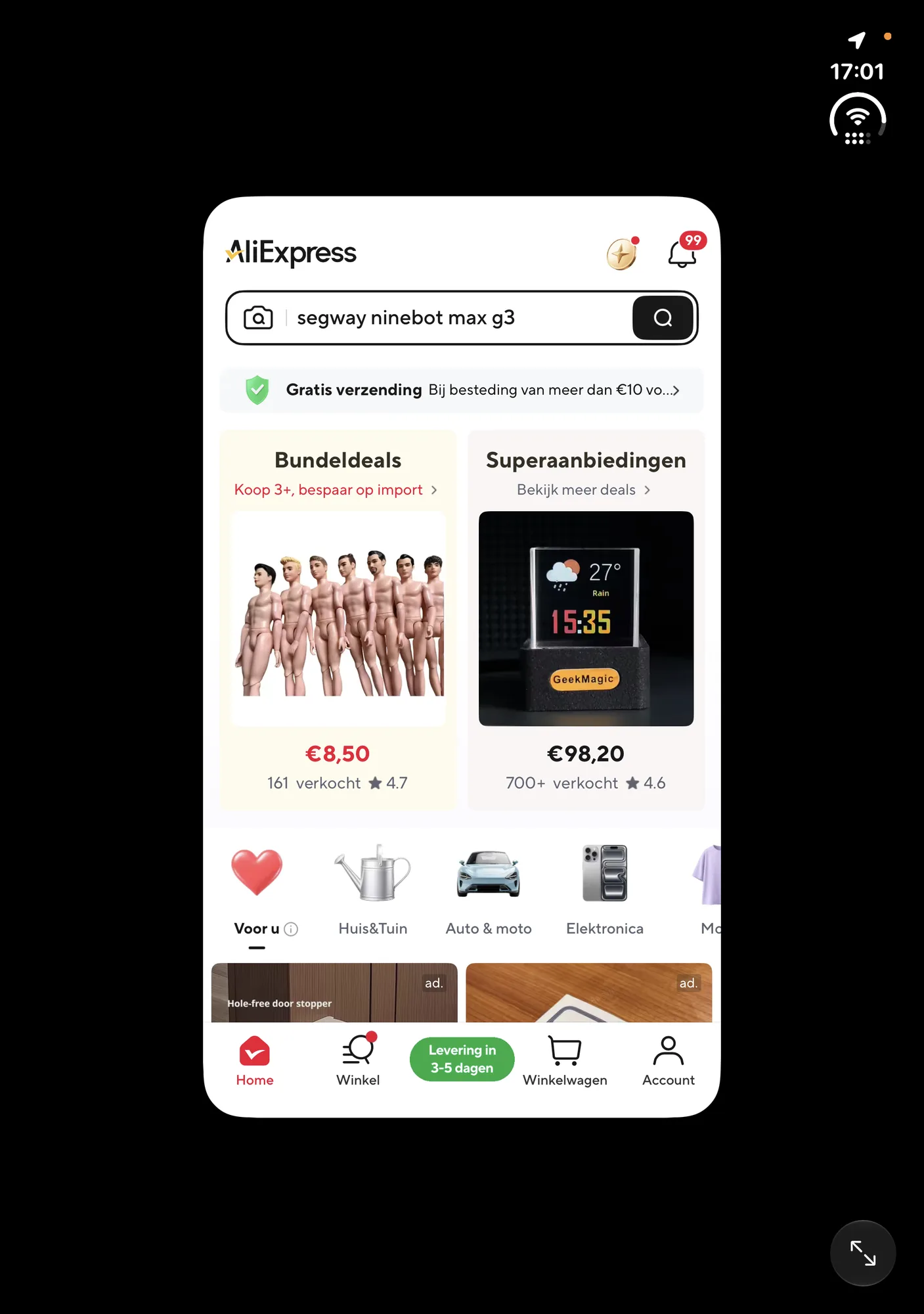 AliExpress - Shopping App on iPhone Duo, unfolded, portrait