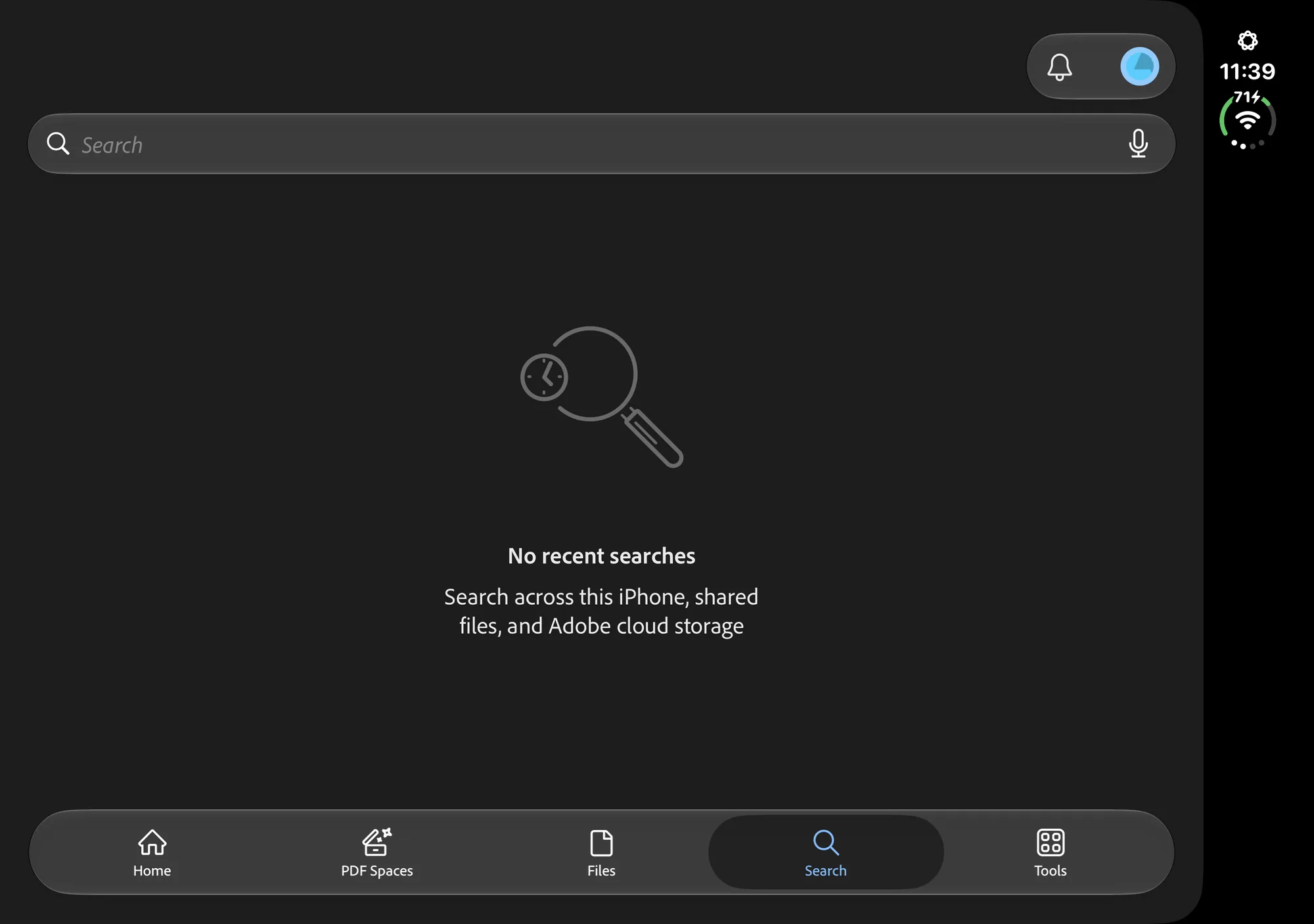 Acrobat Reader: PDF Editor on iPhone Duo, unfolded, landscape