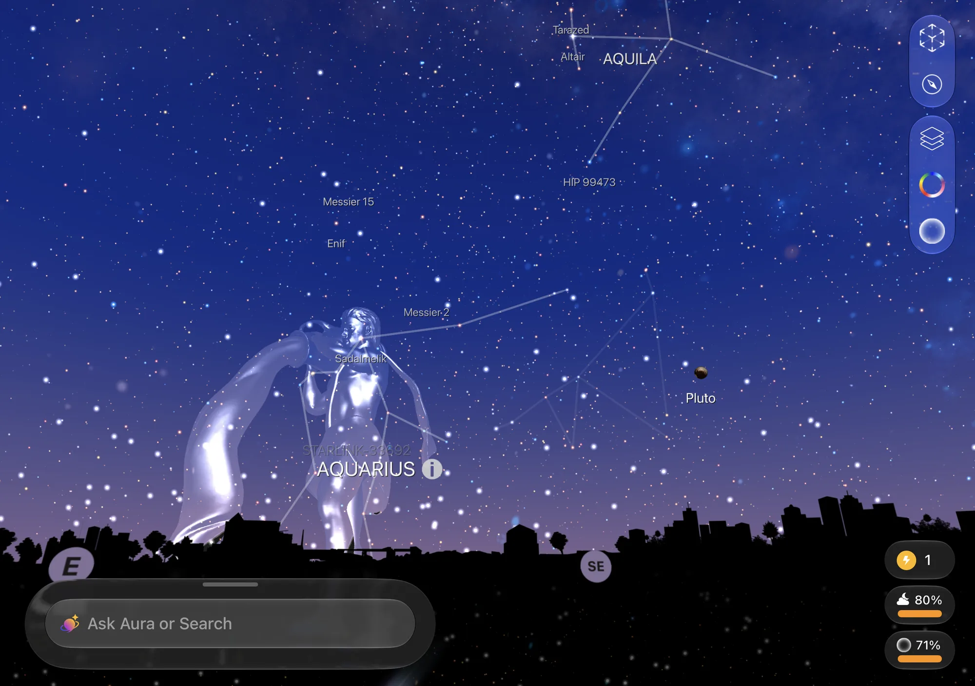 Night Sky on iPhone Duo, unfolded, landscape
