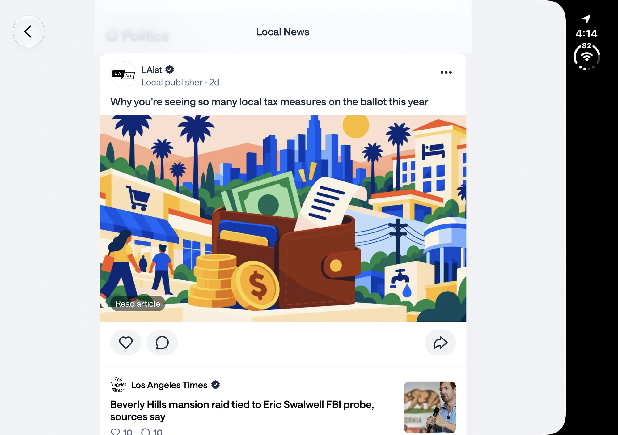 Nextdoor: Neighborhood Network on iPhone Duo, unfolded, landscape