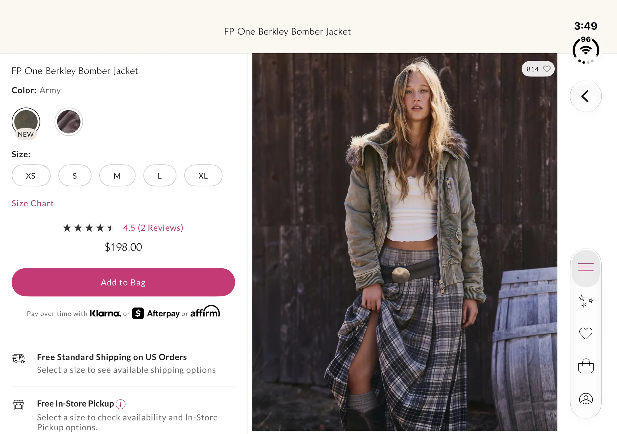 Free People on iPhone Duo, unfolded, landscape