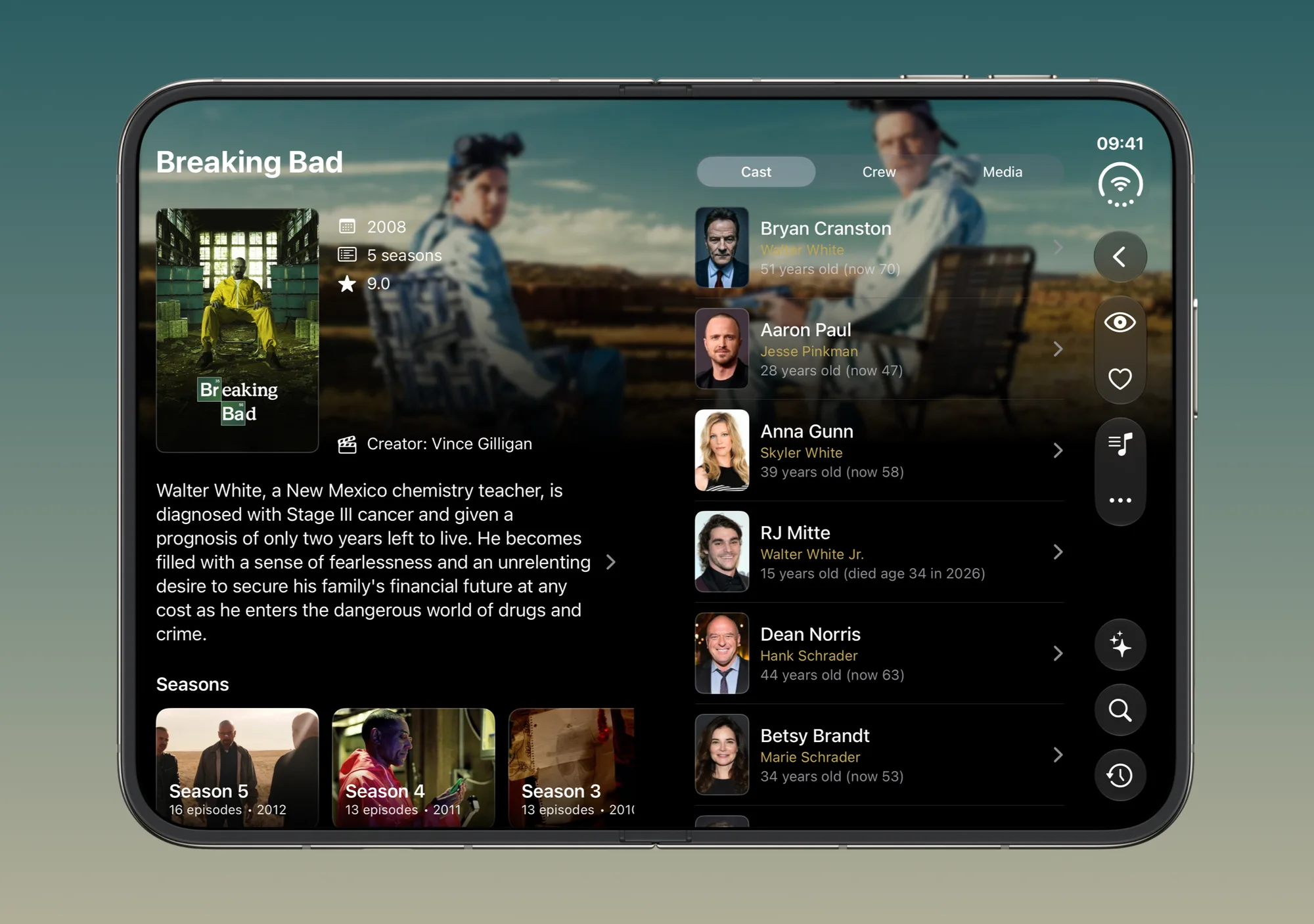 Hollywoodland: Film, TV & Crew on iPhone Duo, unfolded, landscape