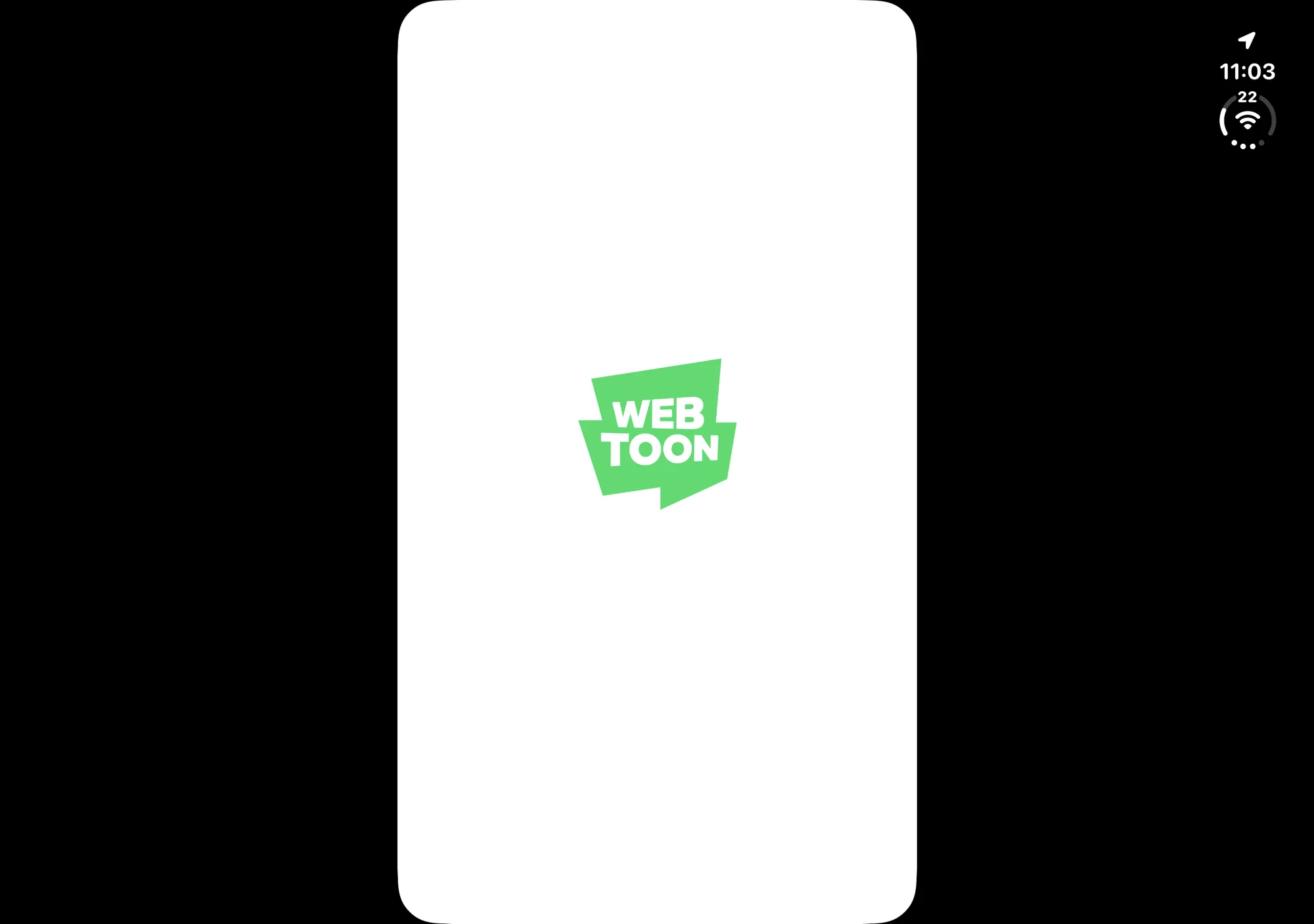 WEBTOON: Manga, Comics, Manhwa on iPhone Duo, unfolded, landscape